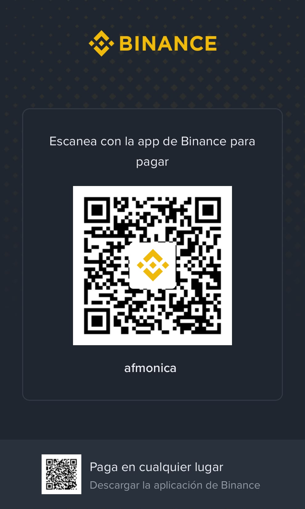Código QR de Binance Pay